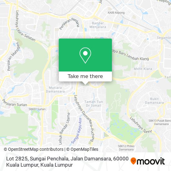 Lot 2825, Sungai Penchala, Jalan Damansara, 60000 Kuala Lumpur map