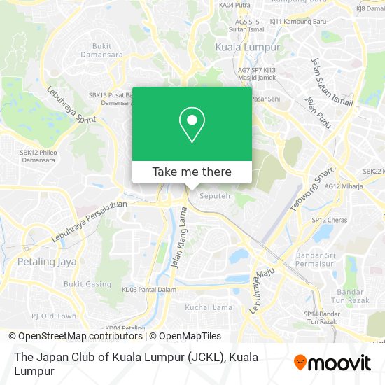 The Japan Club of Kuala Lumpur (JCKL) map