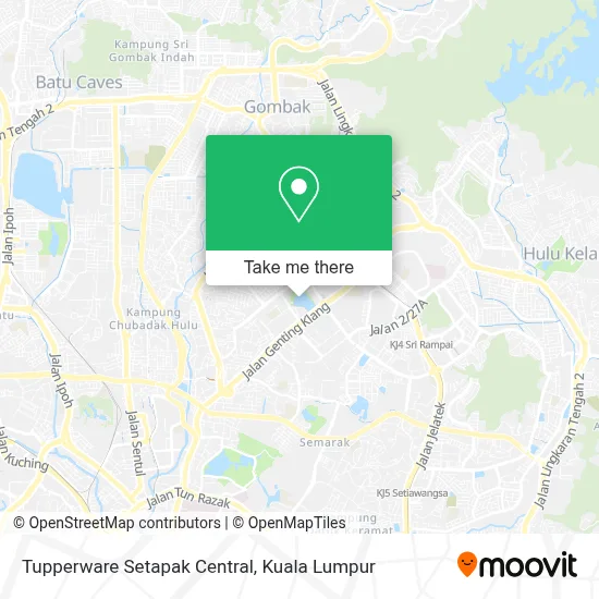 Tupperware Setapak Central map