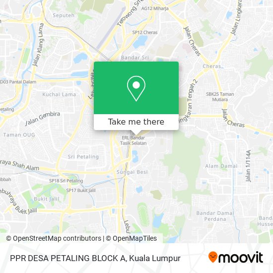 PPR DESA PETALING BLOCK A map