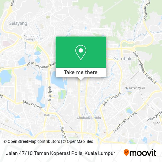 Peta Jalan 47 / 10 Taman Koperasi Polis