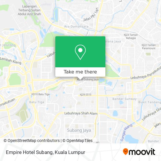 Empire Hotel Subang map