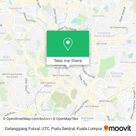 Gelanggang Futsal, UTC, Pudu Sentral map