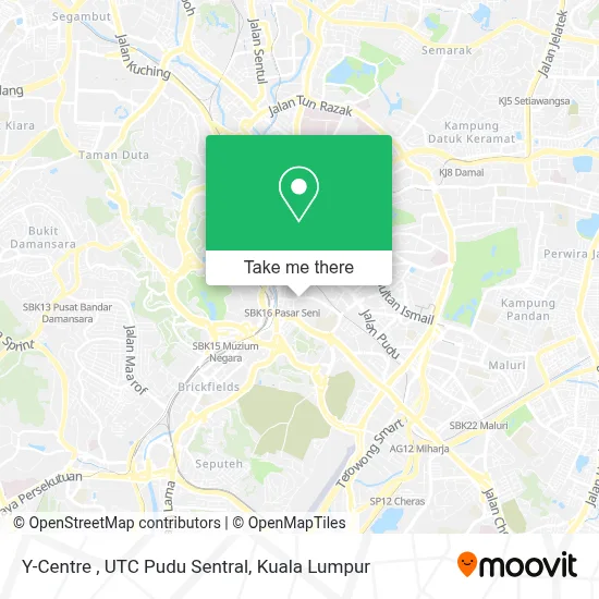 Y-Centre , UTC Pudu Sentral map