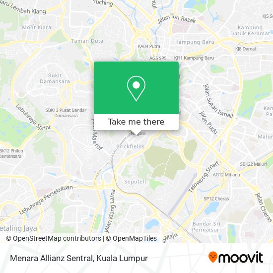 Menara Allianz Sentral map