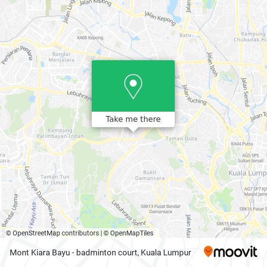 Peta Mont Kiara Bayu - badminton court