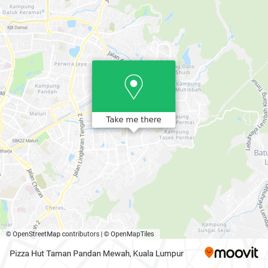 Pizza Hut Taman Pandan Mewah map