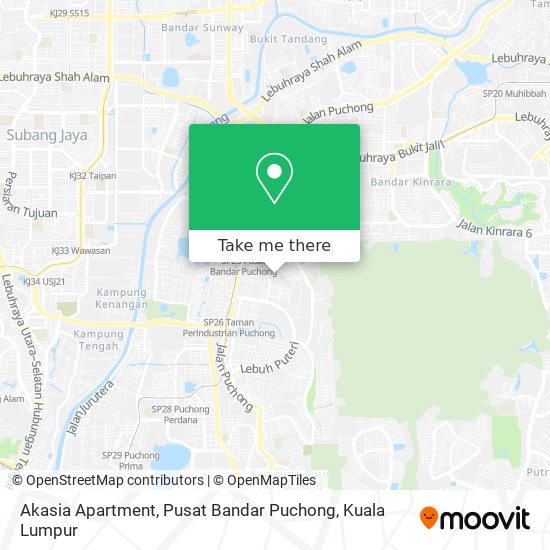 Akasia Apartment, Pusat Bandar Puchong map