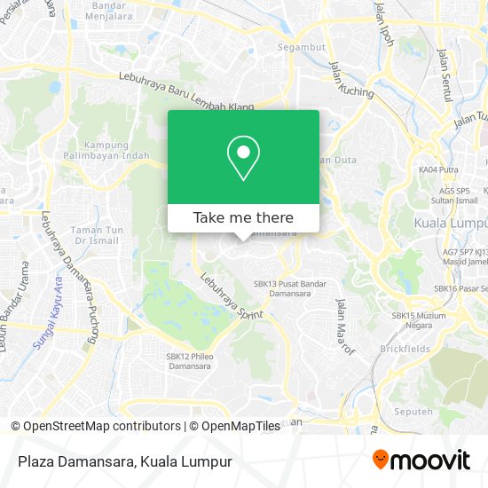Plaza Damansara map
