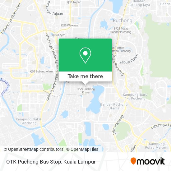 OTK Puchong Bus Stop map