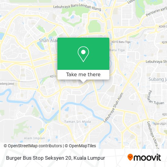 Burger Bus Stop Seksyen 20 map