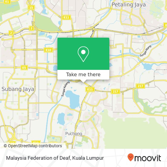 Malaysia Federation of Deaf map