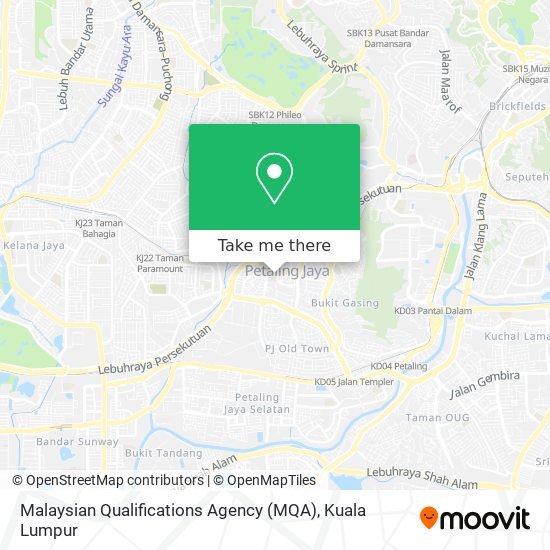 Malaysian Qualifications Agency (MQA) map