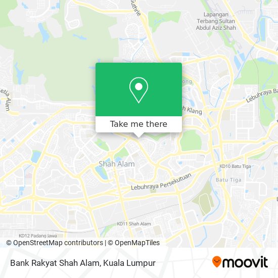 Peta Bank Rakyat Shah Alam