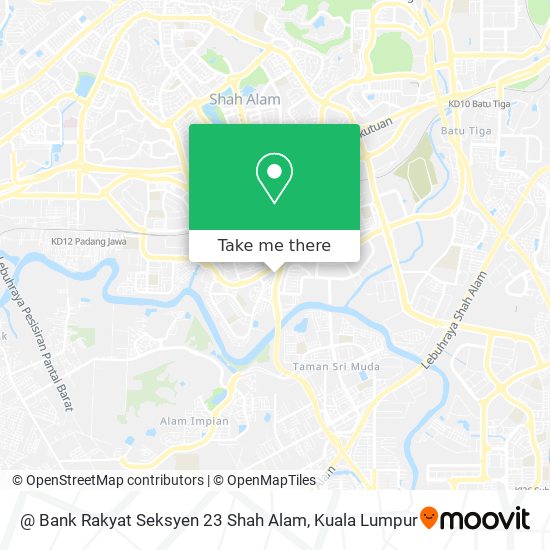 Peta @ Bank Rakyat Seksyen 23 Shah Alam