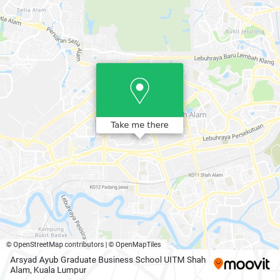 Arsyad Ayub Graduate Business School UITM Shah Alam map