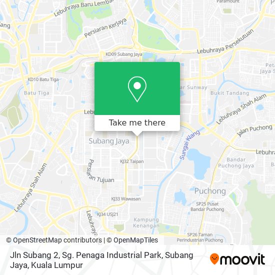 Jln Subang 2, Sg. Penaga Industrial Park, Subang Jaya map