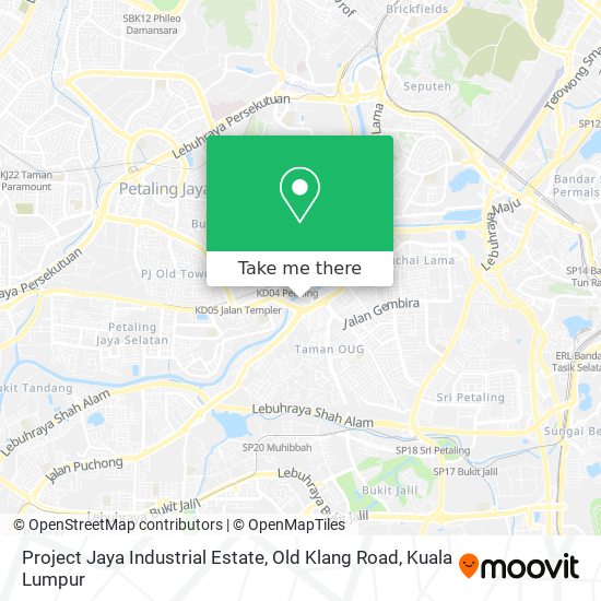 Project Jaya Industrial Estate, Old Klang Road map