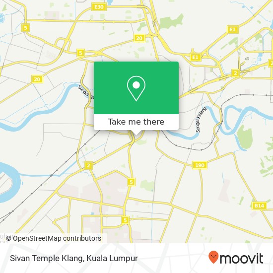 Sivan Temple Klang map