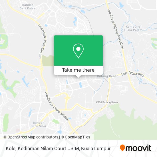 Kolej Kediaman Nilam Court USIM map