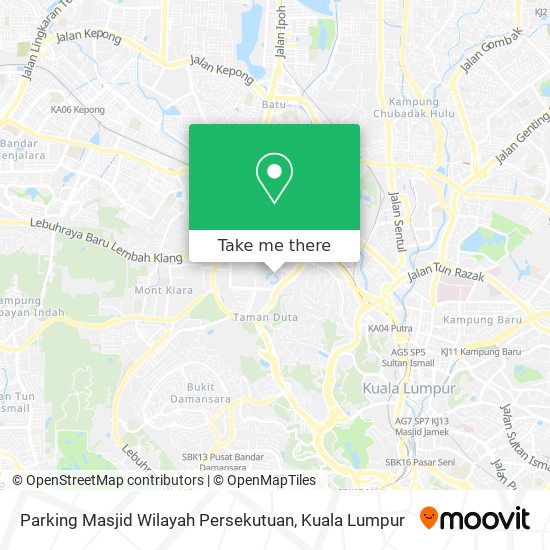 Peta Parking Masjid Wilayah Persekutuan