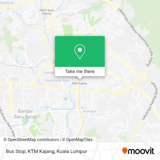 Bus Stop, KTM Kajang map
