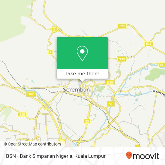 BSN - Bank Simpanan Nigeria map