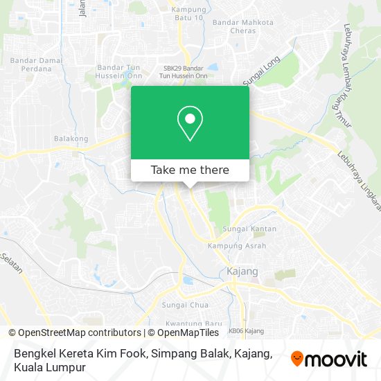 Peta Bengkel Kereta Kim Fook, Simpang Balak, Kajang