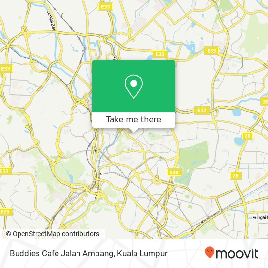 Peta Buddies Cafe Jalan Ampang