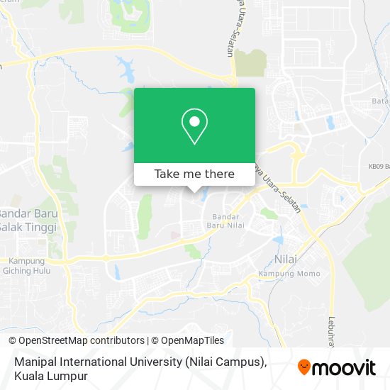 Peta Manipal International University (Nilai Campus)
