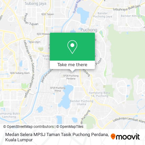 Medan Selera MPSJ Taman Tasik Puchong Perdana map