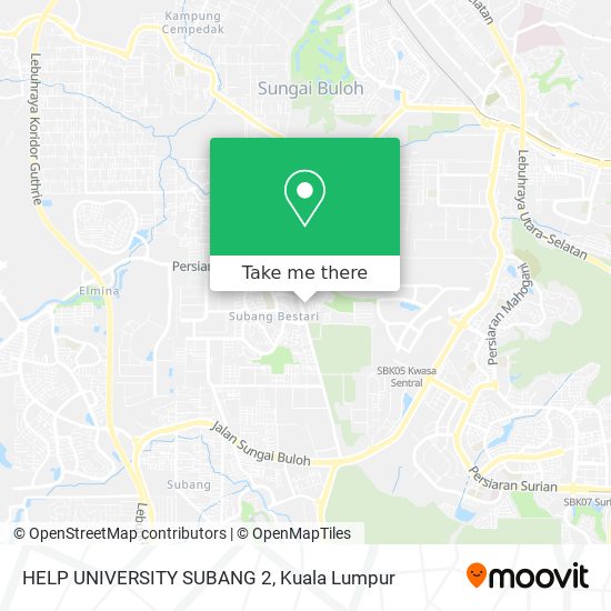 Peta HELP UNIVERSITY SUBANG 2