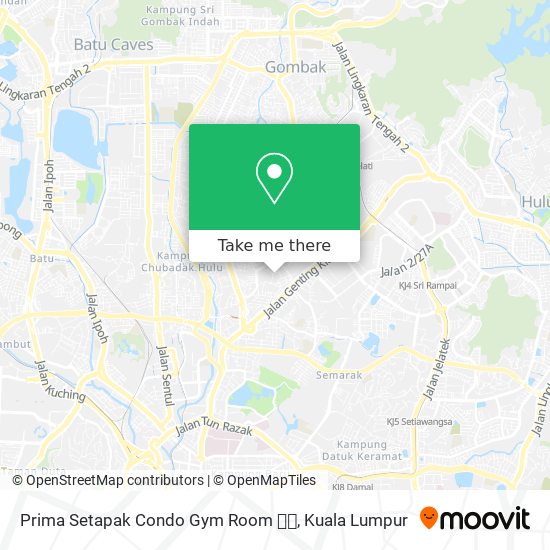 Prima Setapak Condo Gym Room  map