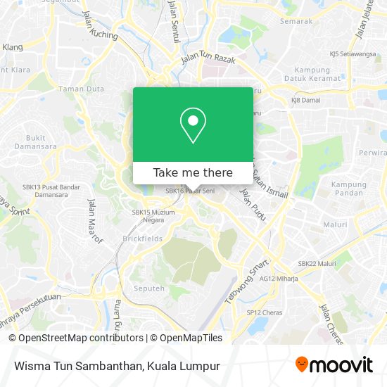 Wisma Tun Sambanthan map