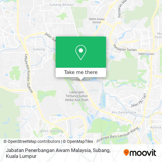 Peta Jabatan Penerbangan Awam Malaysia, Subang