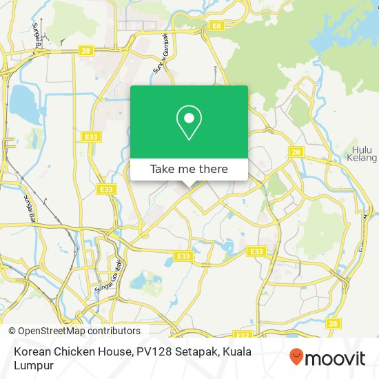 Korean Chicken House, PV128 Setapak map