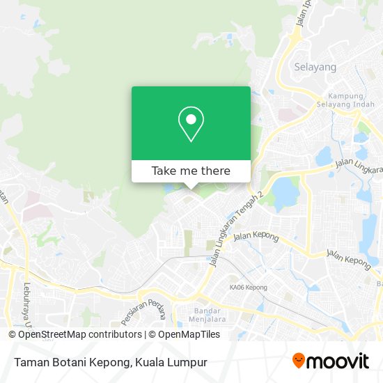 Peta Taman Botani Kepong