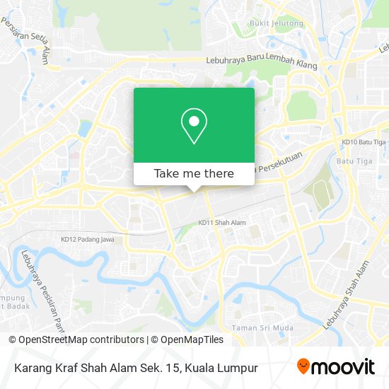 Karang Kraf Shah Alam Sek. 15 map