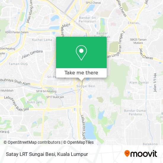 Satay LRT Sungai Besi map