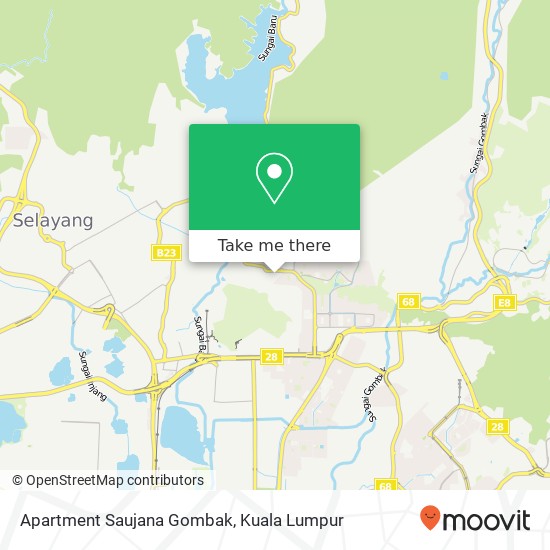 Apartment Saujana Gombak map