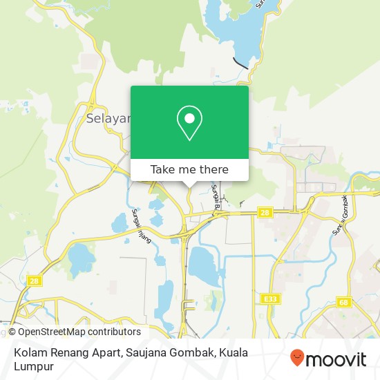 Kolam Renang Apart, Saujana Gombak map