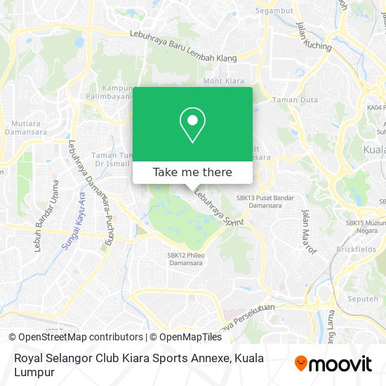 Royal Selangor Club Kiara Sports Annexe map
