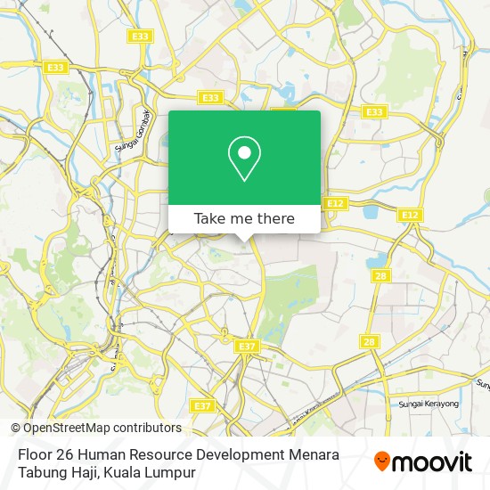 Floor 26 Human Resource Development Menara Tabung Haji map