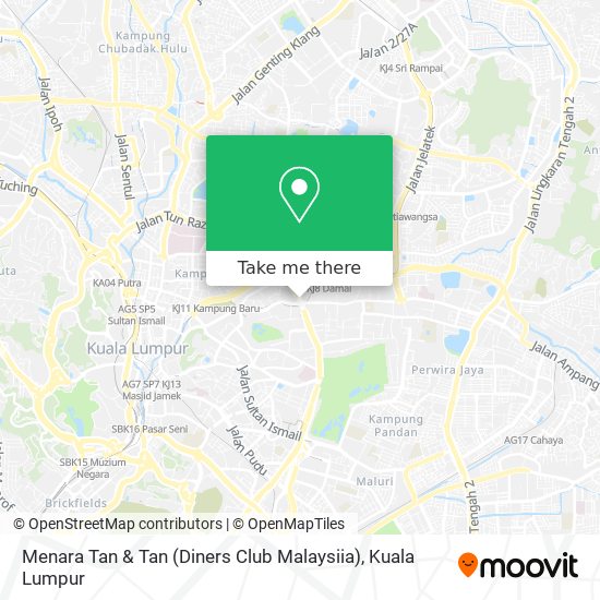 Peta Menara Tan & Tan (Diners Club Malaysiia)