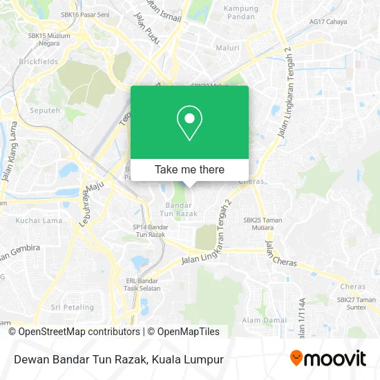 Dewan Bandar Tun Razak map