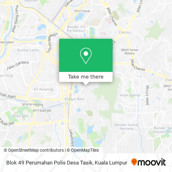 Peta Blok 49 Perumahan Polis Desa Tasik