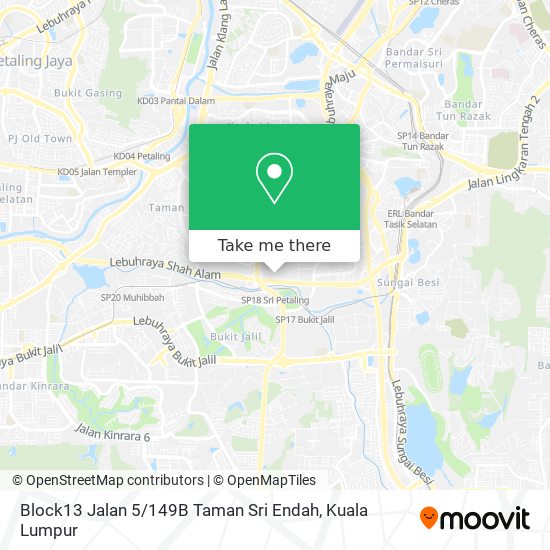 Peta Block13 Jalan 5 / 149B Taman Sri Endah