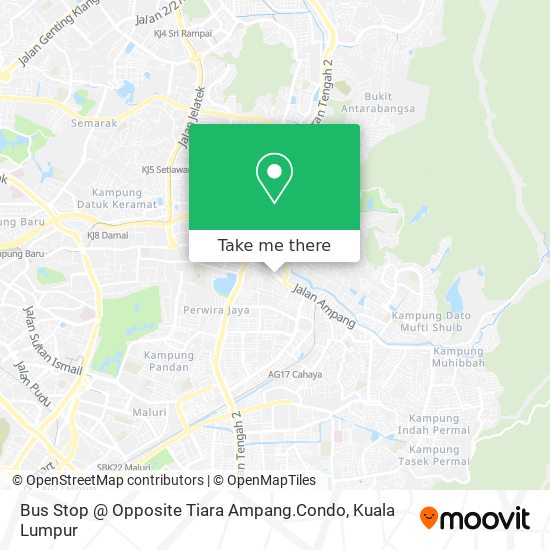 Bus Stop @ Opposite Tiara Ampang.Condo map