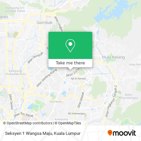 Seksyen 1 Wangsa Maju map