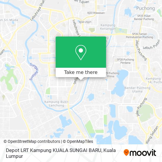 Depot LRT Kampung KUALA SUNGAI BARU map